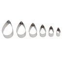 Sculpey Mini Stainless Steel Cutters Tear Drop x 6-2