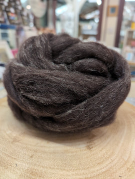 Carded Corriedale Wool Sliver Colour Badger 50g e