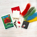 Crafty Kit Company Paint with Wool - Mini Masterpiece Poppies at Sunrise Needle felting kit-4