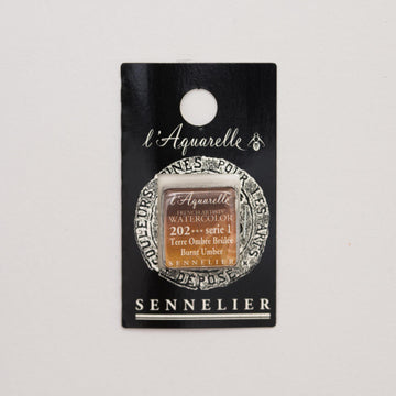 Sennelier L'Aquarelle Watercolour Paint Half Pan - Burnt Umber