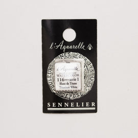 Sennelier L'Aquarelle Watercolour Paint Half Pan - Titanium White