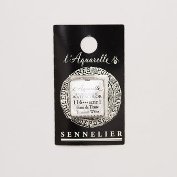 Sennelier L'Aquarelle Watercolour Paint Half Pan - Titanium White