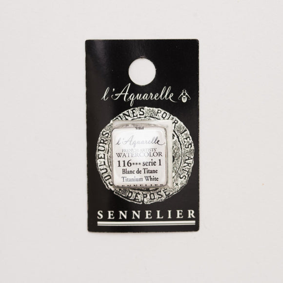 Sennelier L'Aquarelle Watercolour Paint Half Pan - Titanium White