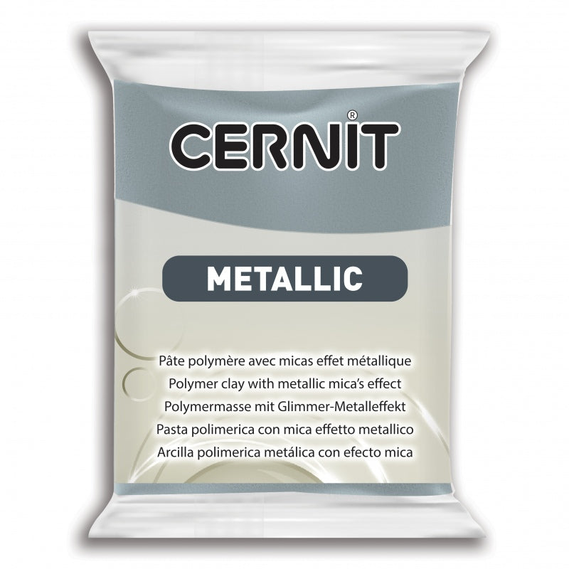 CERNIT Polymer Clay Metallic Effect 167 Steel 56g