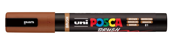 NEW UNI POSCA BRUSH MARKER PENS PC-5BR MEDIUM - COLOUR - BROWN