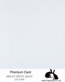Linen Effect Textured Card 325 gsm Bright White A4 