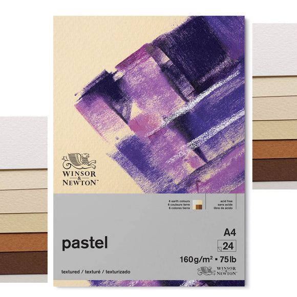 A4 Winsor & Newton Pastel Paper Pad – Earth Colours, 160gsm, 24 Sheets