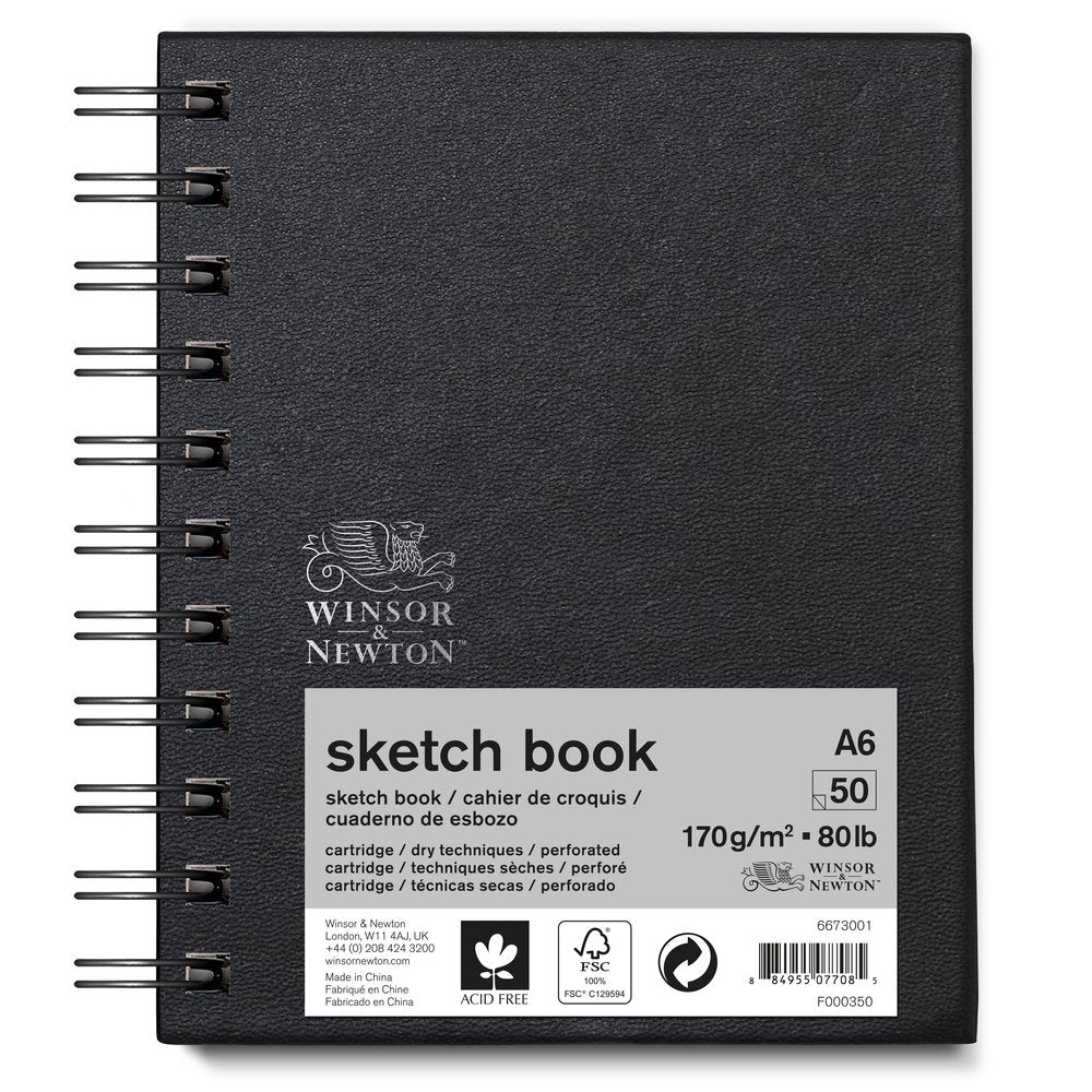 Winsor & Newton Spiral Bound Sketch Book 170gsm A6