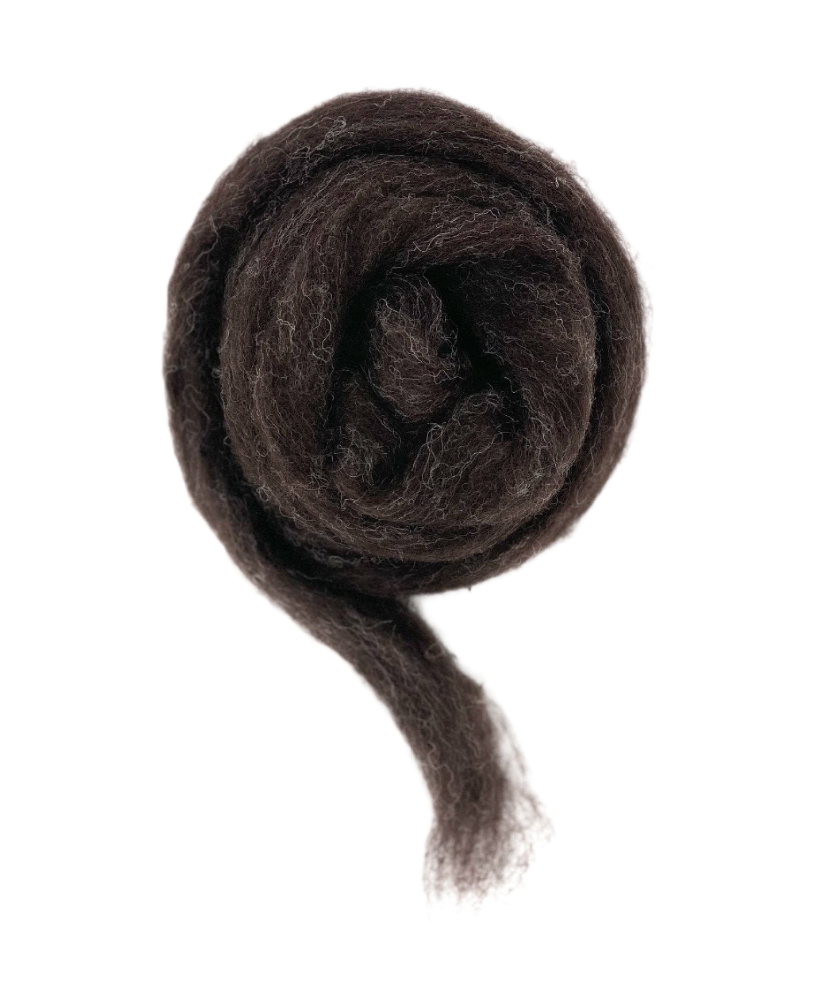 Carded Corriedale Wool Sliver Colour Badger