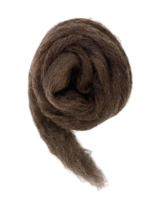 Carded Corriedale Wool - Bear 100g