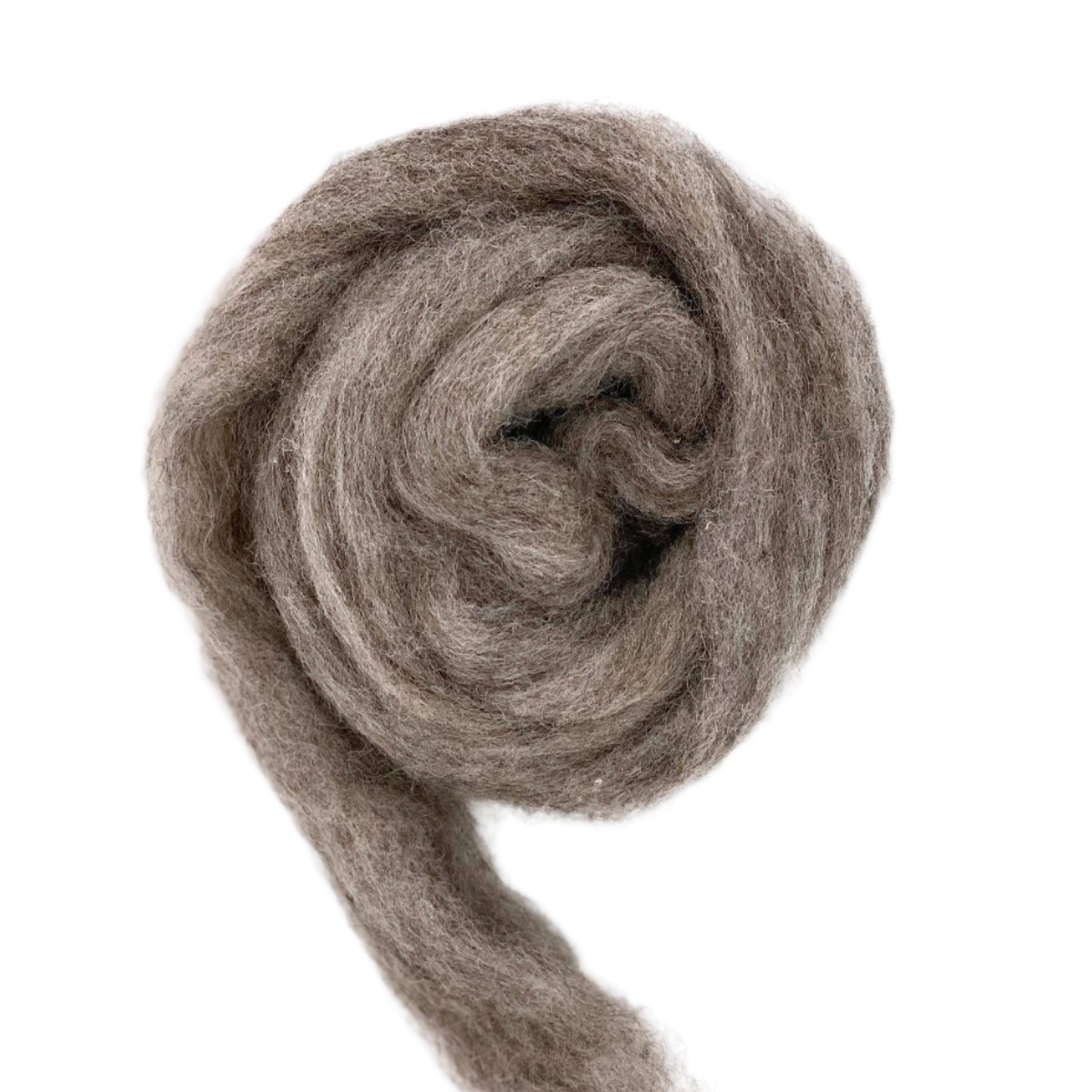 Carded Corriedale Wool Sliver Squirrel 50g e