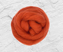 British Wool Top - Carrot 50g e