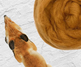 Carded Shetland Wool Top - Vixen 50g e - 0