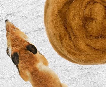 Carded Shetland Wool Top - Vixen 50g e - 0