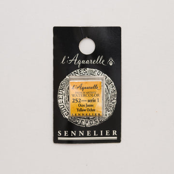 Sennelier L'Aquarelle Watercolour Paint Half Pan - Yellow Ochre