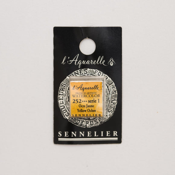 Sennelier L'Aquarelle Watercolour Paint Half Pan - Yellow Ochre