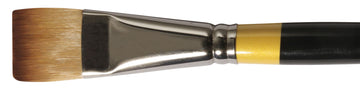 Daler Rowney System 3 Short Handle Brush SY55 Short Flat 1 Inch Shape: Flat Hair Width: 25 mm / 1" Hair Length: 25 mm / 1" Handle Length: Short 220 mm
