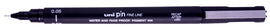 Uni Pin Fine Line Black Waterproof Drawing Pen 0.05mm creates an extra fine line