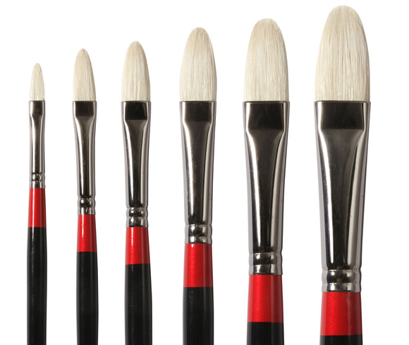 Daler Rowney Georgian Filbert G12 Oil bristle Brush Nº10. Beautifully balanced oil brush by Daler Rowney. Essential brush for any oil painter, can also be used with acrylic paints. Holds maximum paint, perfect for soft edges and blending