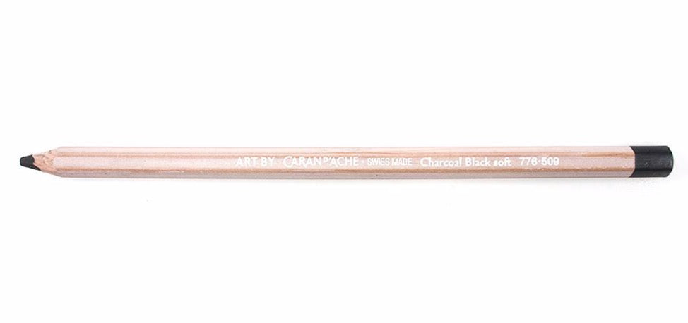 Caran d'Ache Soft Black Charcoal PencilArt by Caran D'ache, beautifully soft blendable black charcoal pencil.