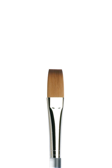 Winsor & Newton Cotman 777 Synthetic one stroke brush 13mm 1/2". A quality versatile brush, using a blend of fibres with differing thickness the thicker fibres contribute strength and spring whilst the thinner fibres improve colour carrying capacity. Together they retain a perfect point, time after time and are ideal for watercolour or acrylic.