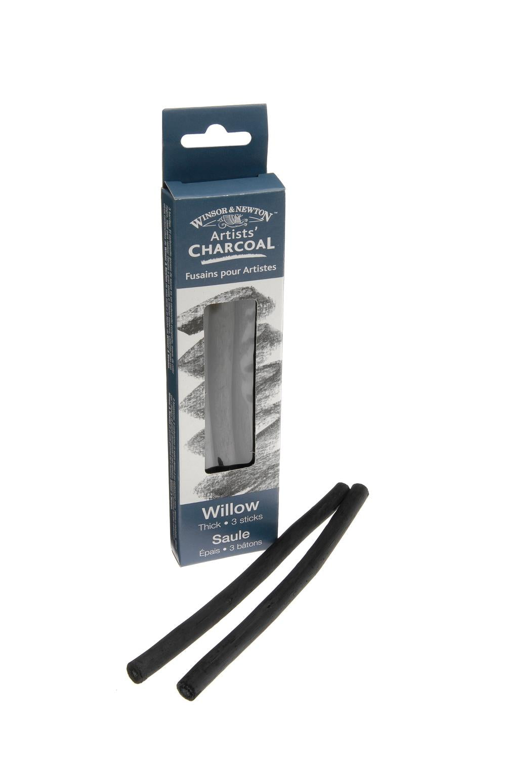 Winsor & Newton Charcoal Willow - 12 Thick charcoal sticks