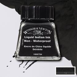 WINSOR & NEWTON : Drawing Ink : Bottle Ink 14 mls : Liquid Indian ink