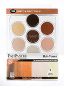 PanPastel 30081 Skin Tones Palette Set 7 Pans, Sofft Tools & Tray