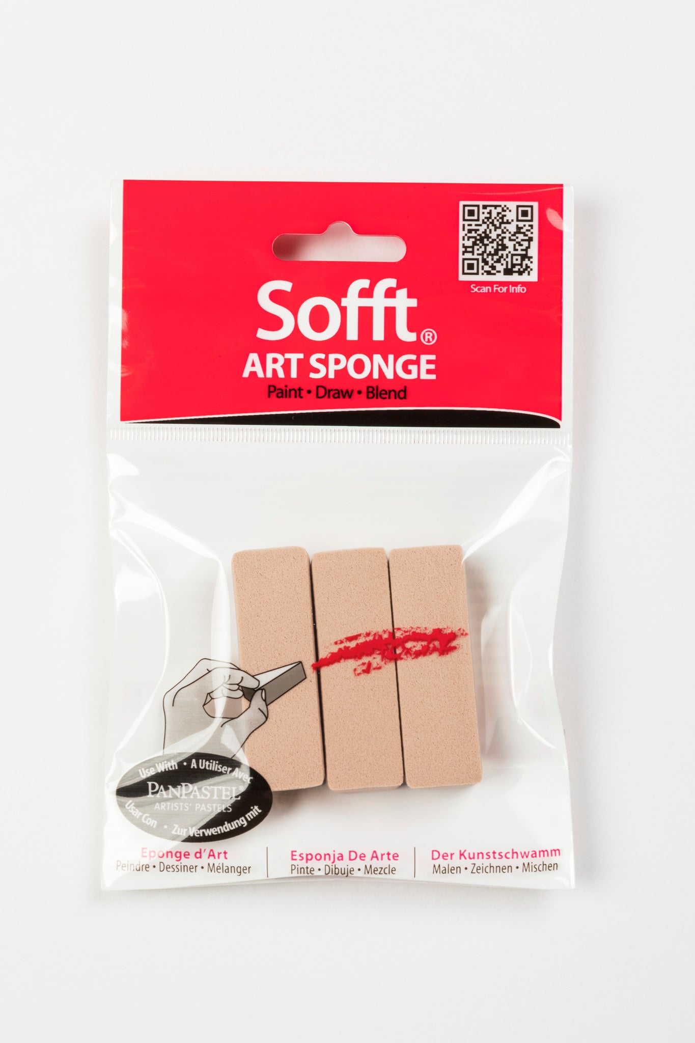 PanPastel Sofft tools Soft Sponge Bar - Flat 61022 pack of 3