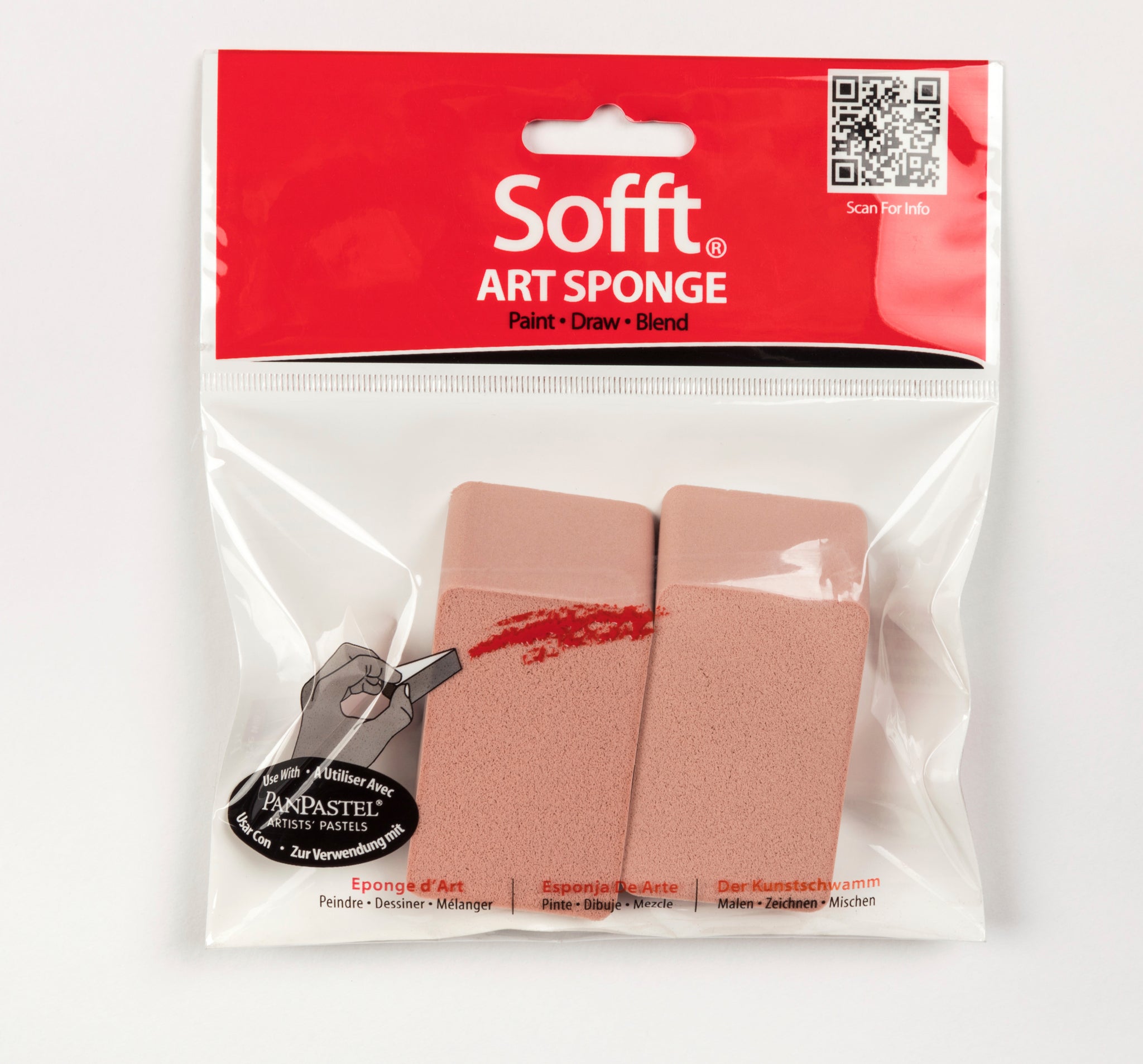 PanPastel Sofft tools Angle Slice - Flat Sponge 61031 pack of 2