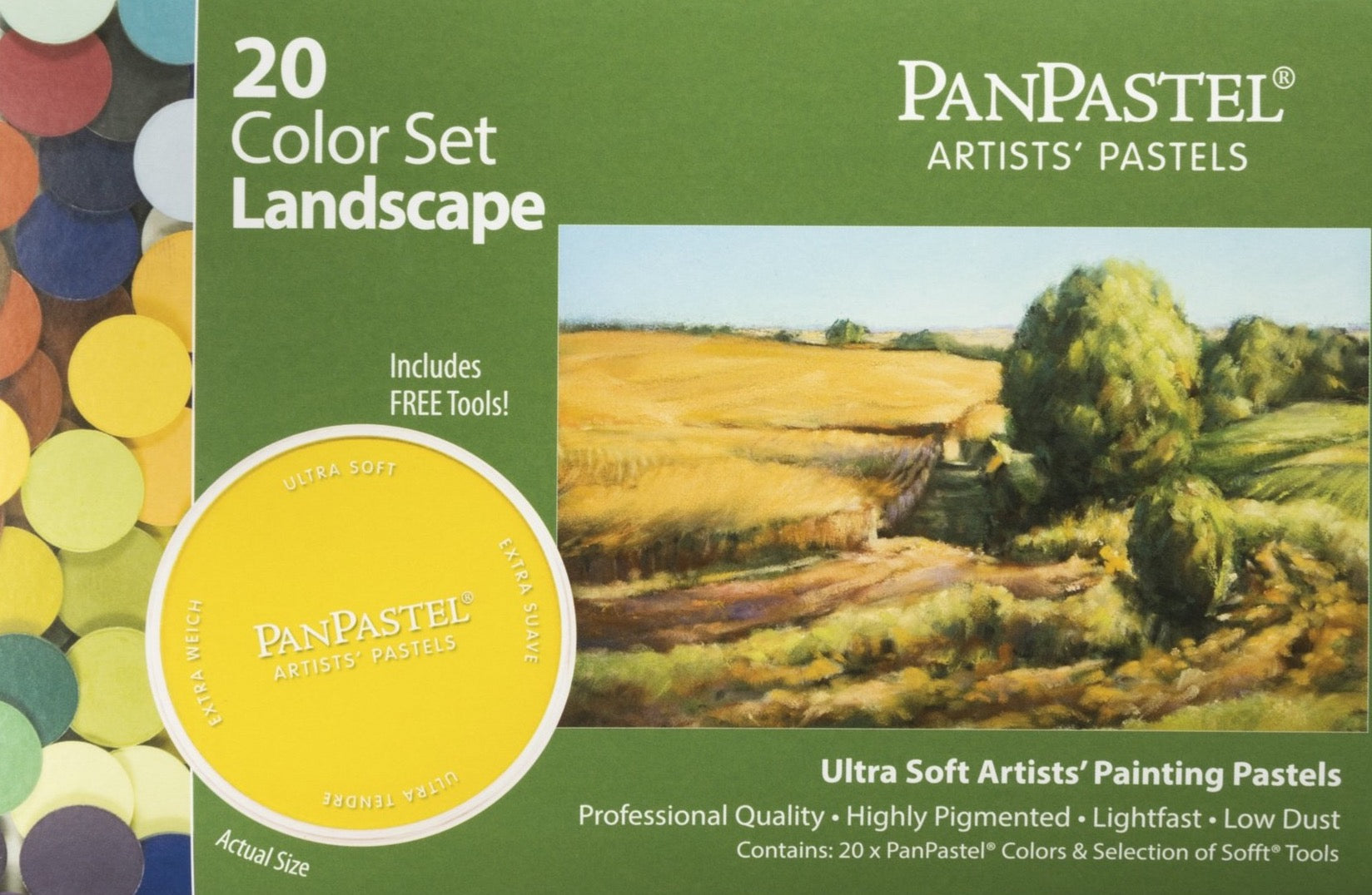 PanPastel 30202 set of 20 Pans & Sofft Tools Landscape set