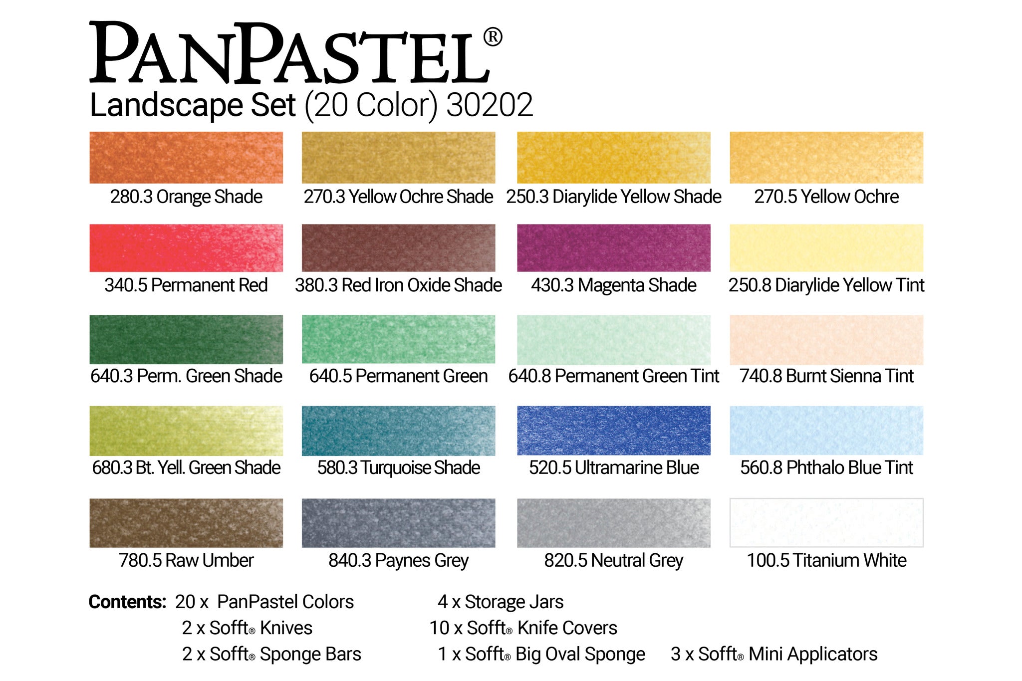 PanPastel 30202 20 Colour Landscape Pastel set