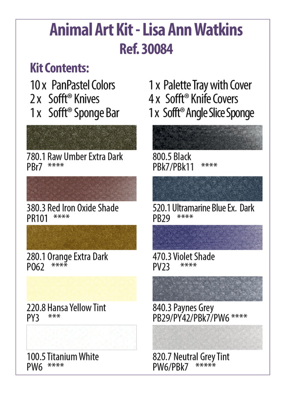 PaperStory PanPastel Set : Animal Art with Lisa Ann Watkins Pan Pastel 