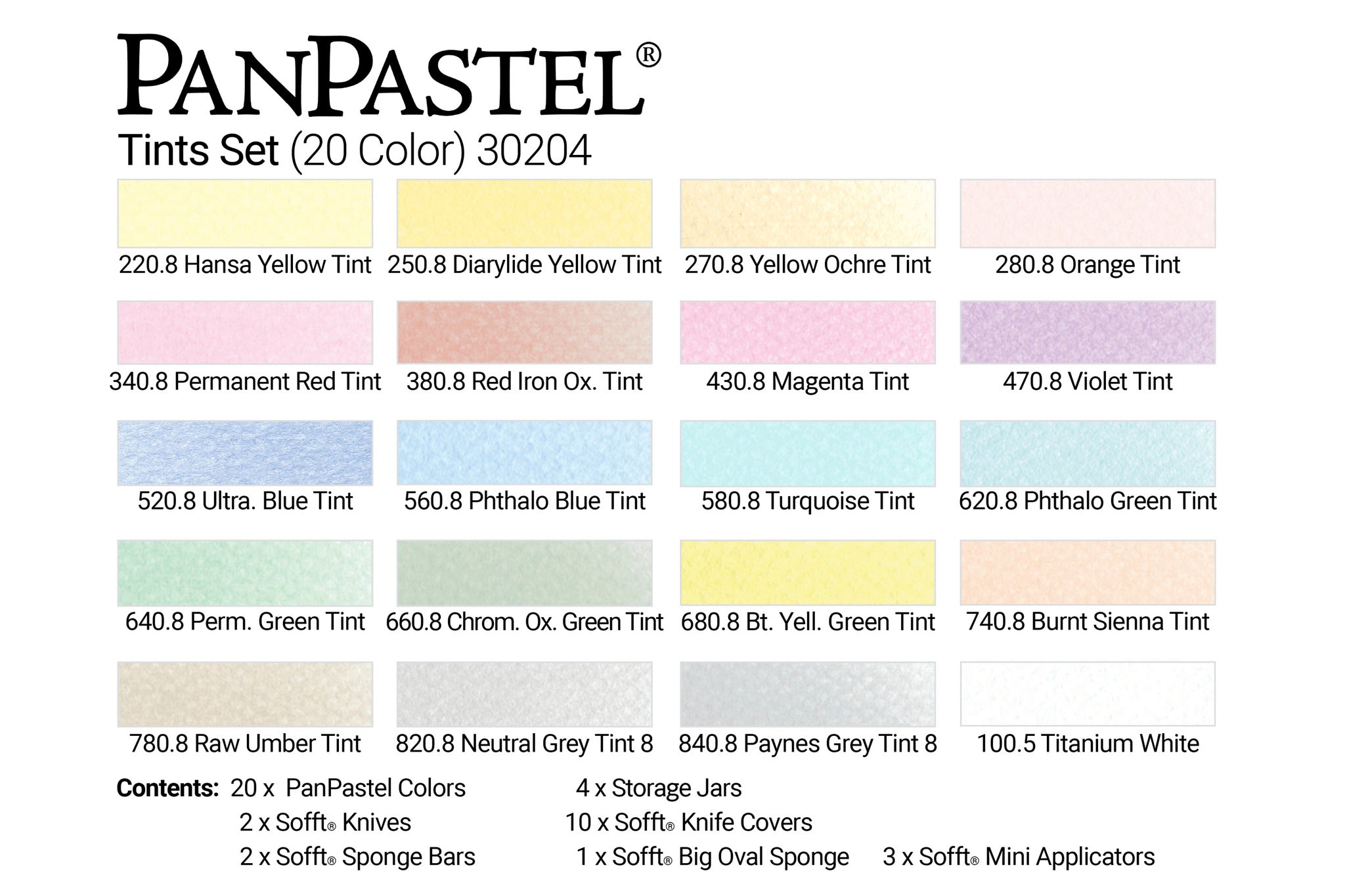 PanPastel 30204 20 Colour Set Tints