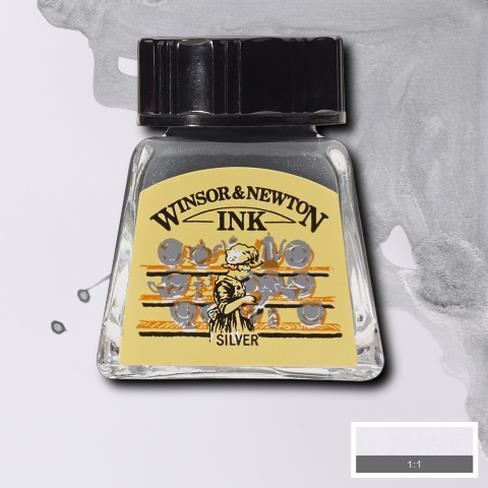 Winsor & Newton Drawing Ink 14ml Silver