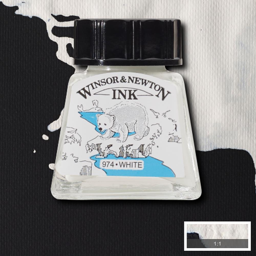 WINSOR & NEWTON Drawing Ink Bottle Ink 14 mls White