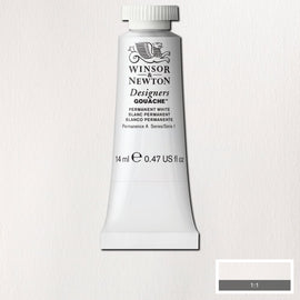 Winsor & Newton Designers Gouache paint 14 mls Permanent White - 0