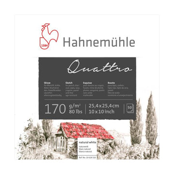 Hahnemühle Quattro Sketch Square Paper 25.4x25.4cm x 50 Sheets
