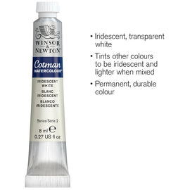 Winsor & Newton Watercolour Paint Cotman 8ml tube Iridescent White