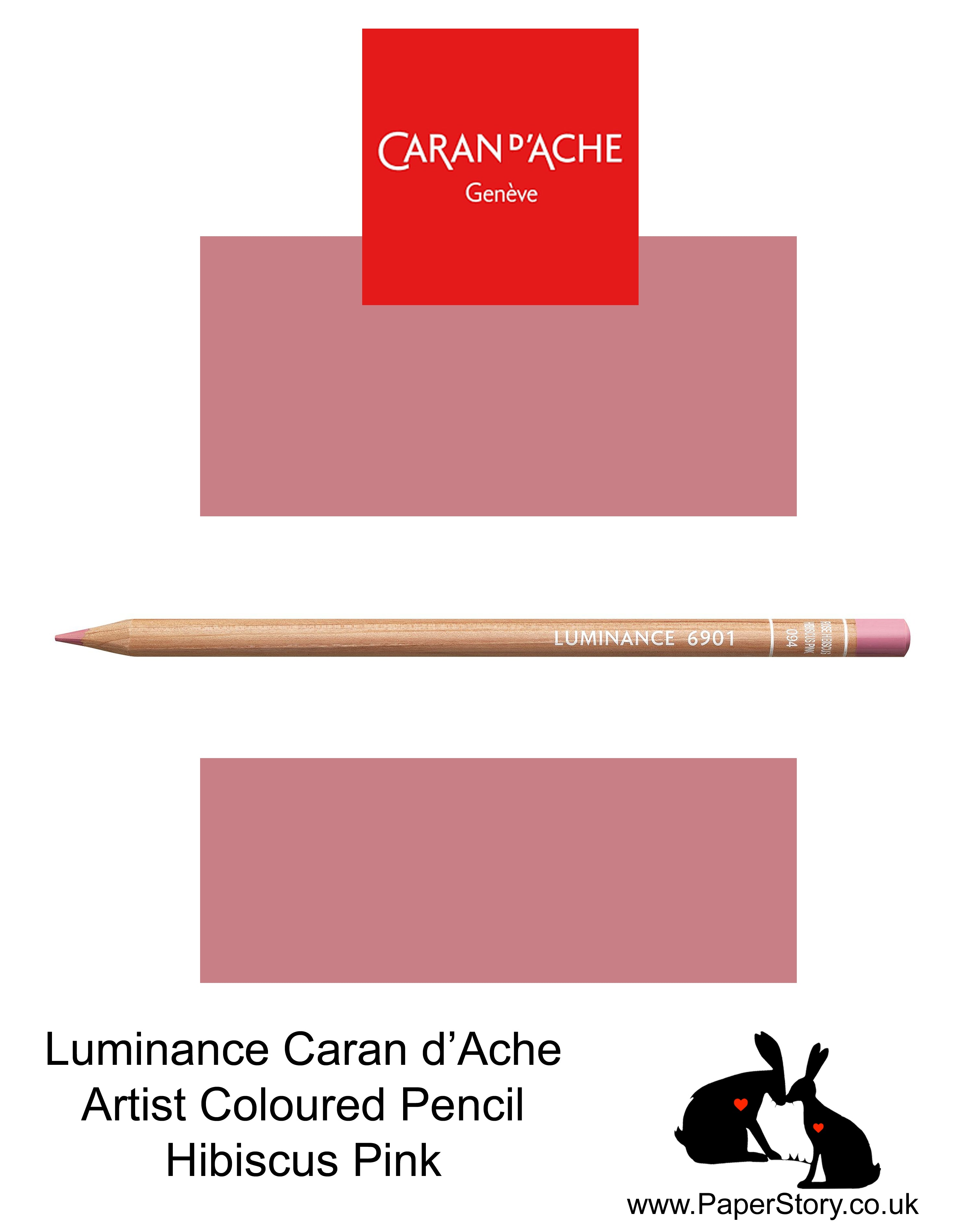 NEW Caran d'Ache Luminance individual Artist Colour Pencils 6901 Hibiscus Pink 094