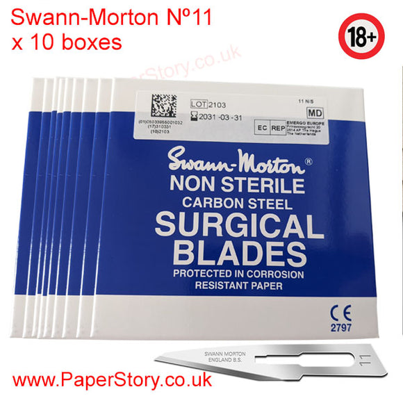 Swann Morton box of 100 craft blades Surgical Nº 11