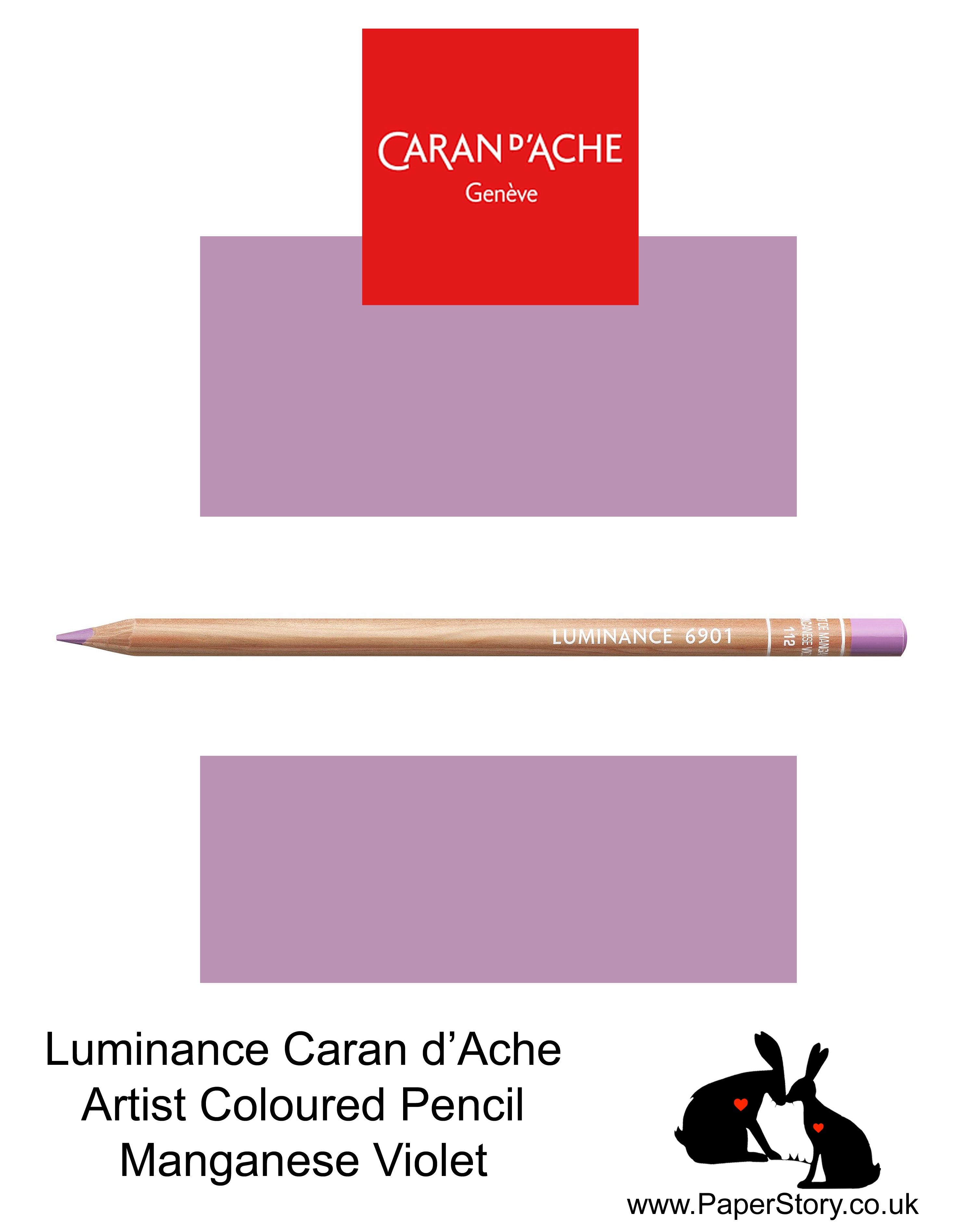 Caran d'Ache Luminance individual Artist Colour Pencils 6901 Manganese Violet 112