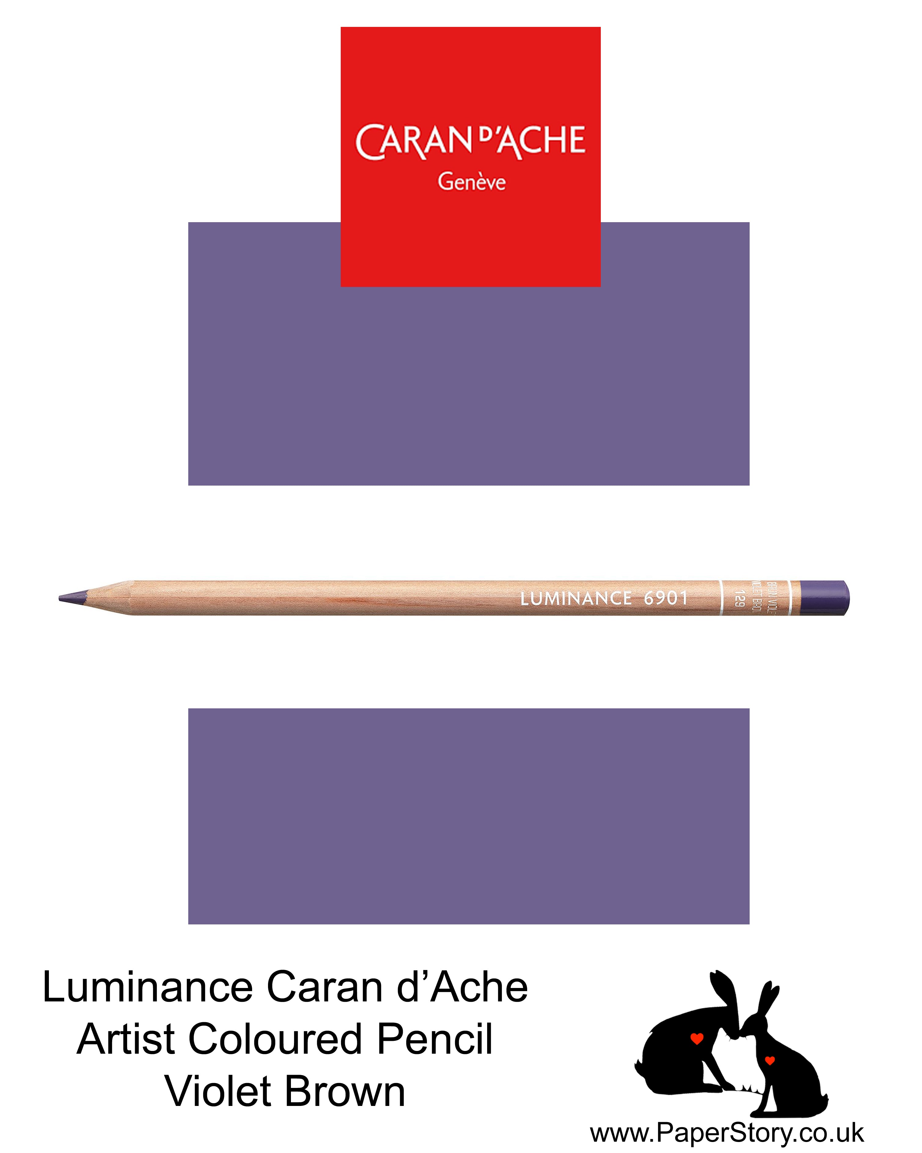 Caran d'Ache Luminance individual Artist Colour Pencils 6901 Violet Brown 129