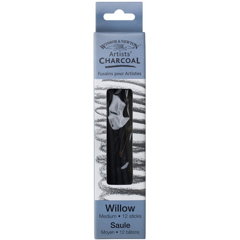 Winsor & Newton Charcoal Willow - 12 Medium charcoal sticks