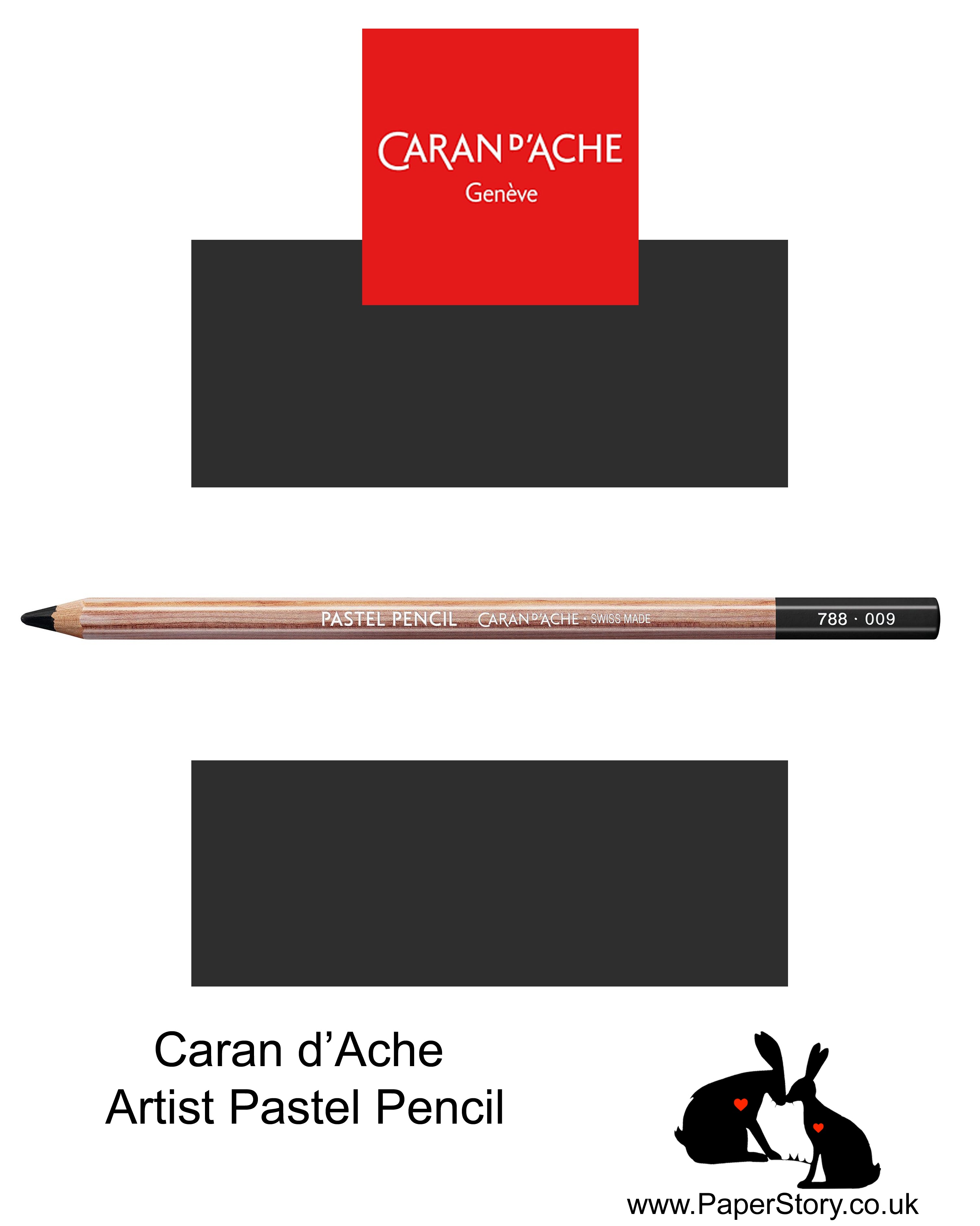 Caran d'Ache Pastel individual Artist Colour Pencils Black 788-009