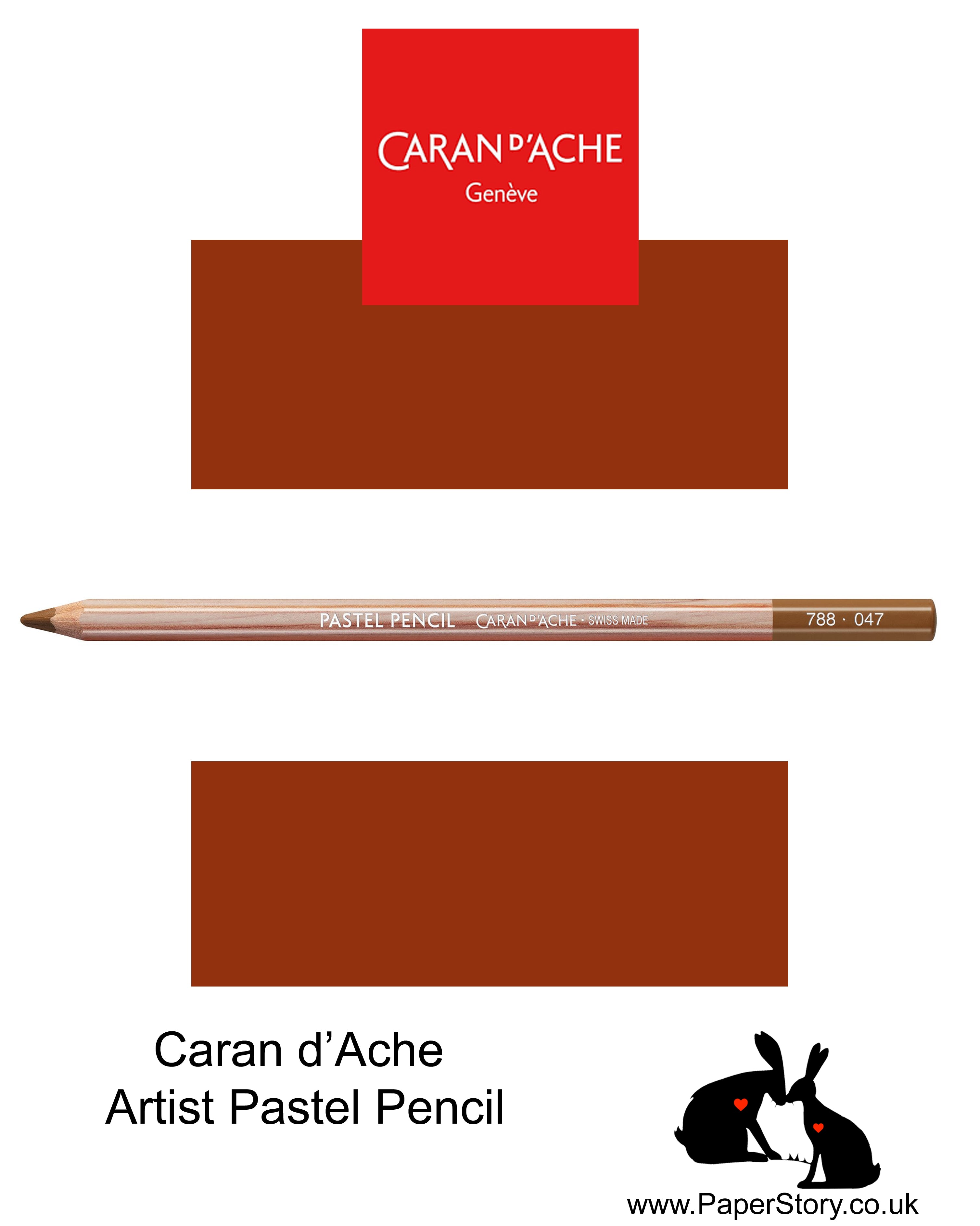 Caran d'Ache Pastel individual Artist Colour Pencils Medium Russet 788-064