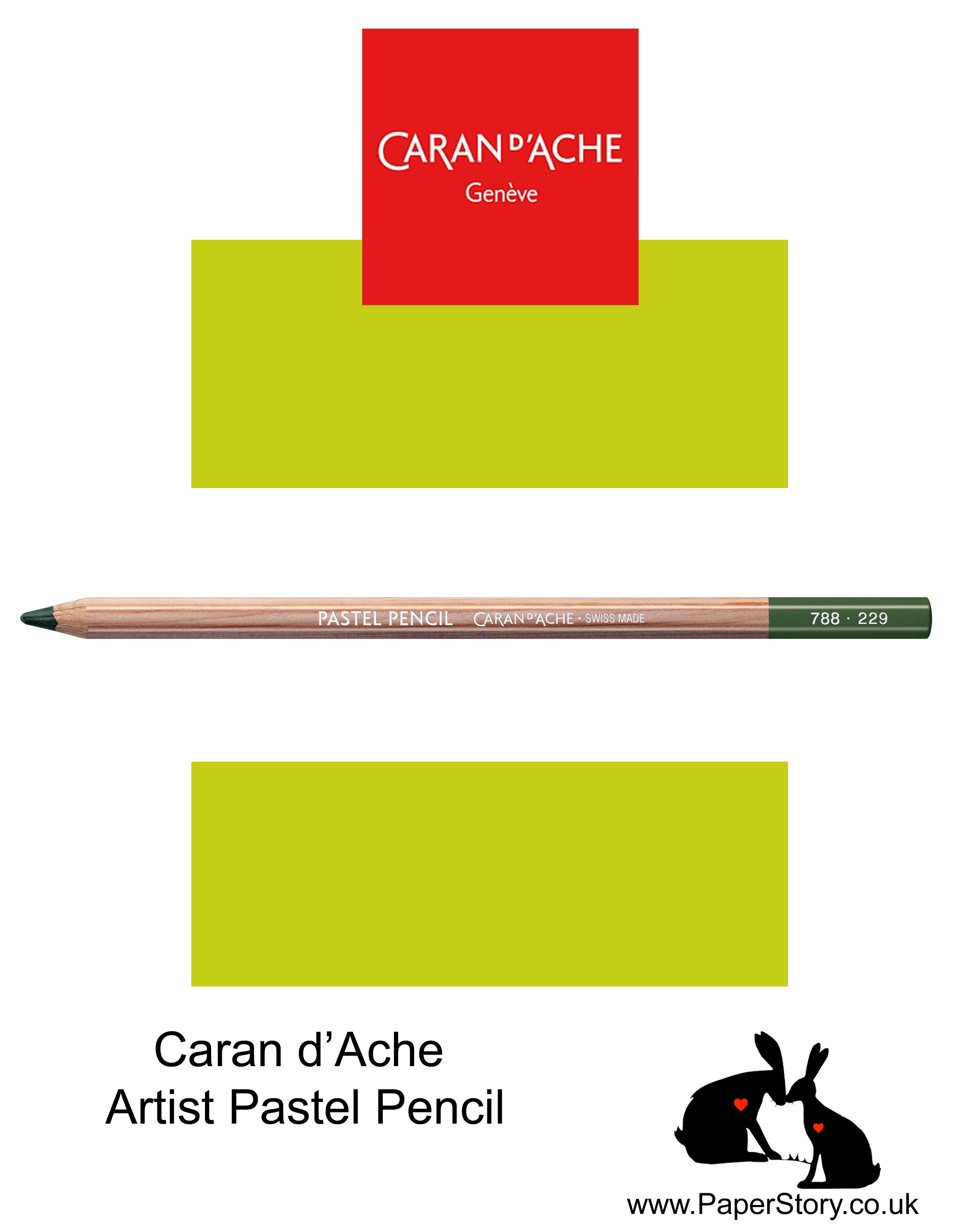 Caran d'Ache Pastel individual Artist Colour Pencils Middle Moss Green 10% 788-232