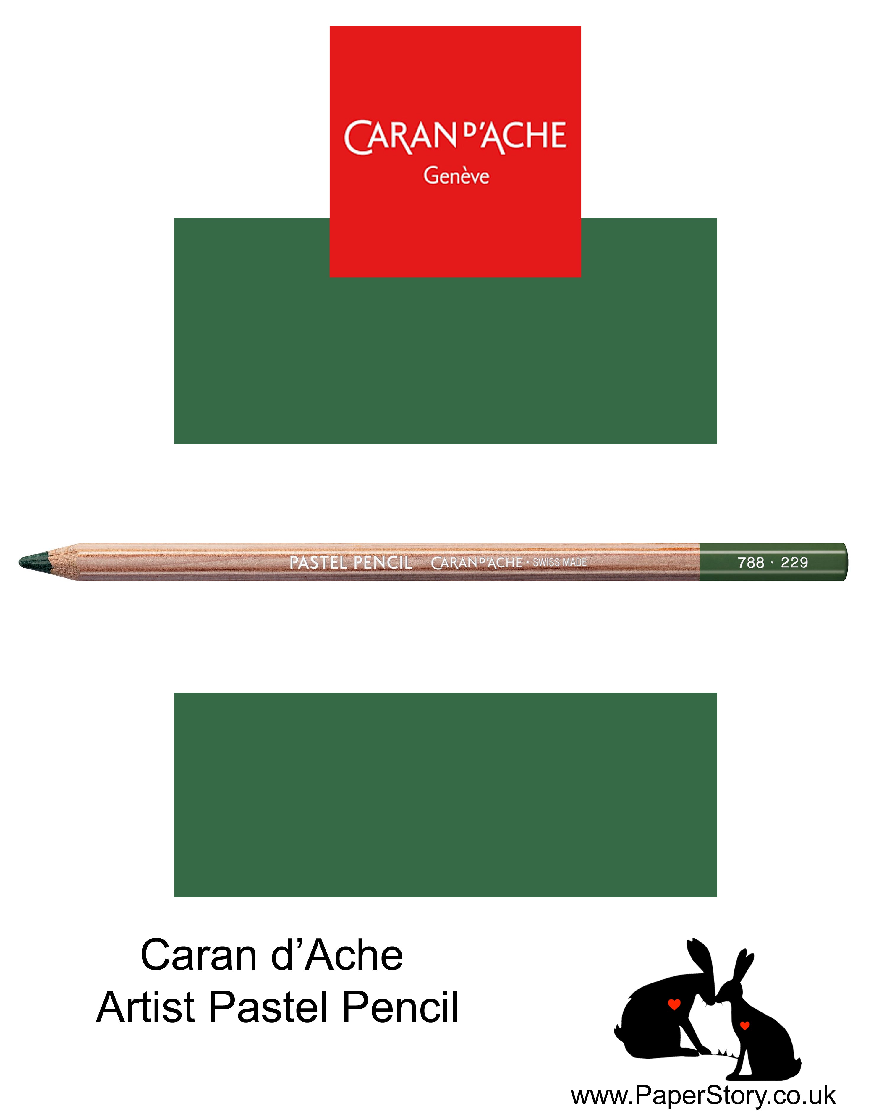Caran d'Ache Pastel individual Artist Colour Pencils Moss Green 788-225