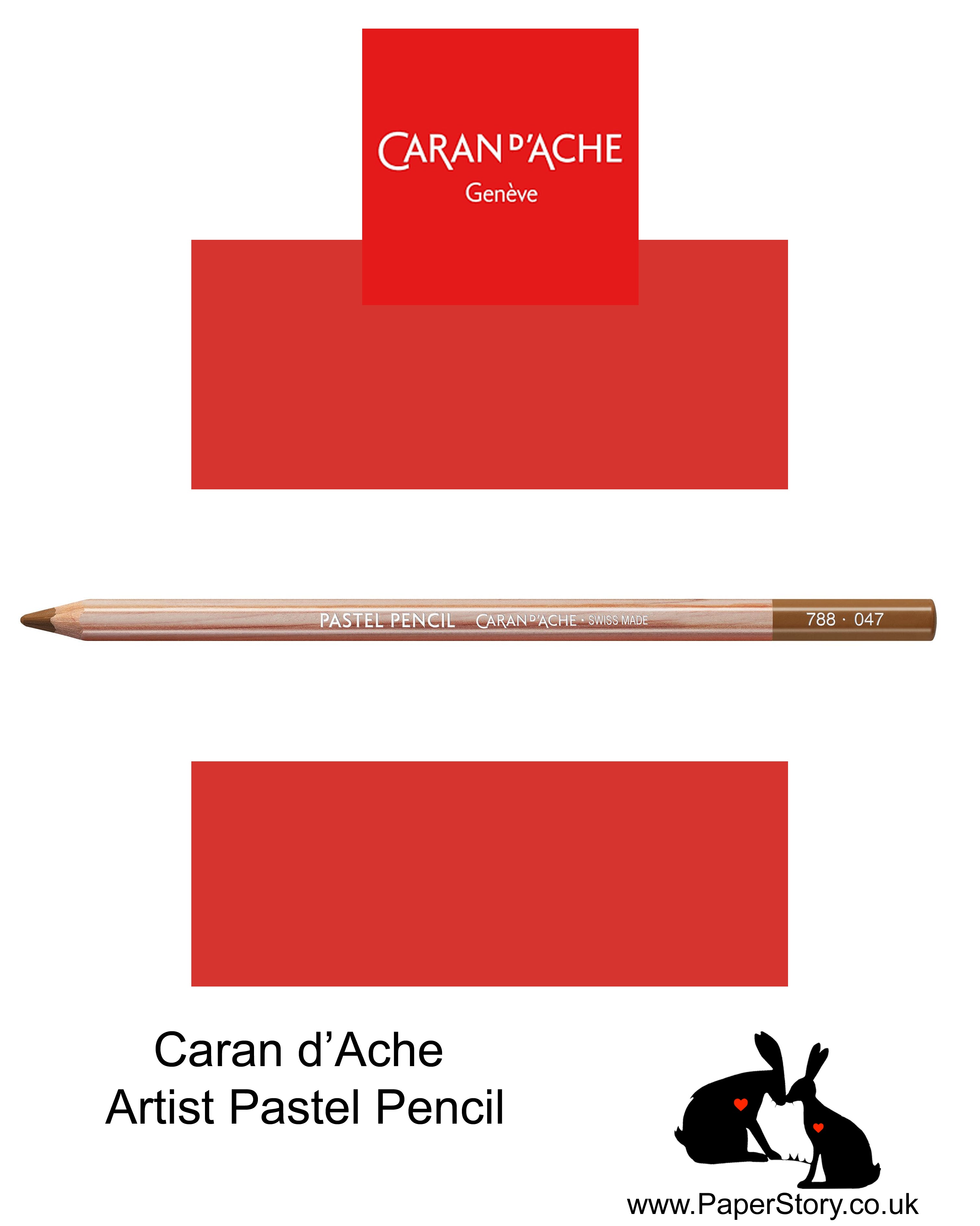Caran d'Ache Pastel individual Artist Colour Pencils Vermillion 788-060