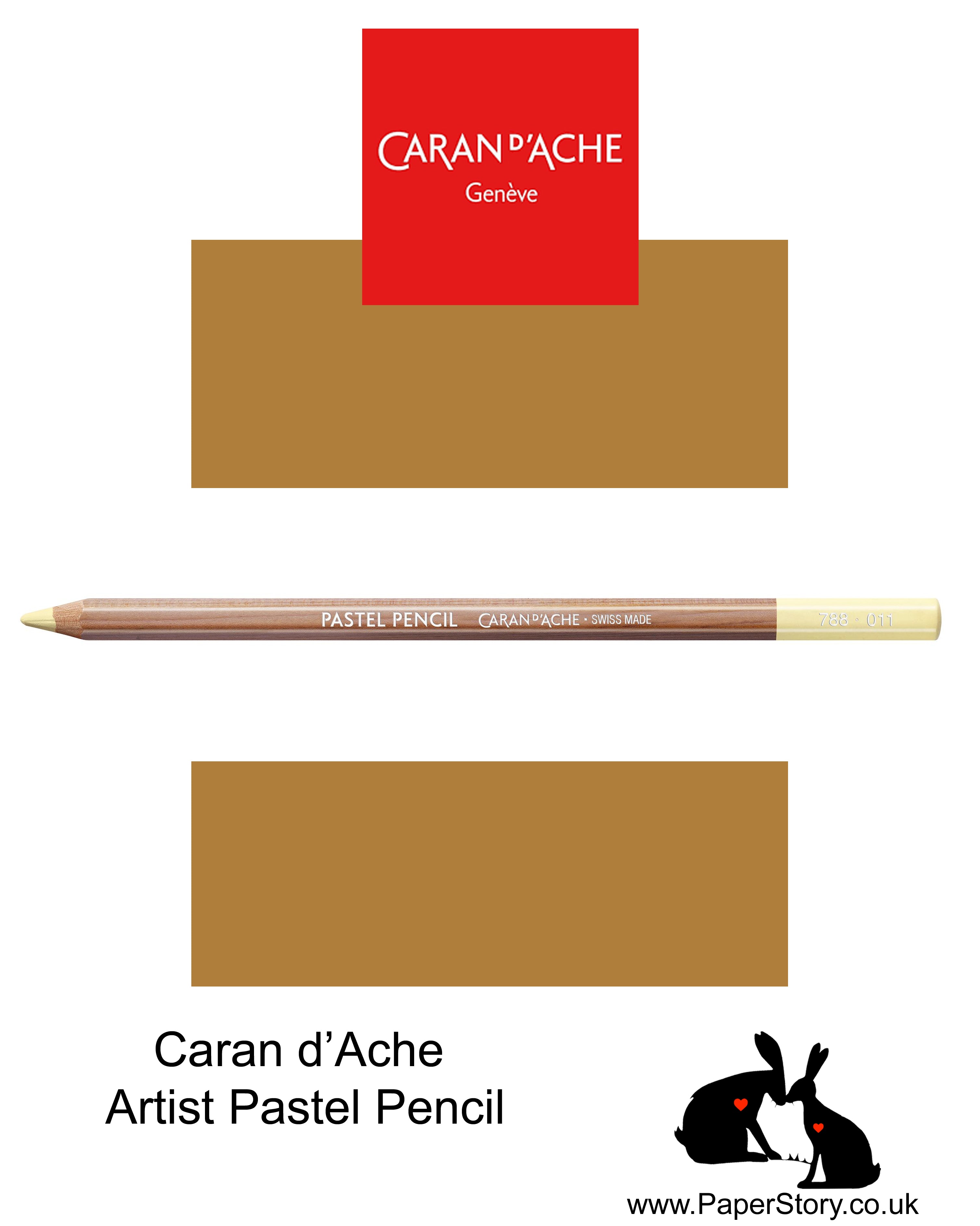 Caran d'Ache Pastel individual Artist Colour Pencils Raw Sienna 788-036